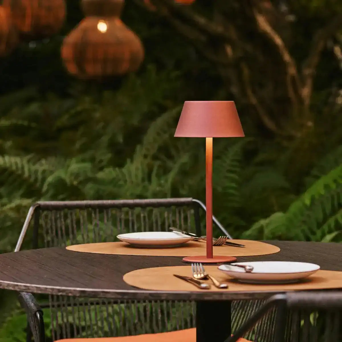 Milou Bronze - Tischlampe ohne Kabel l moderne, Design- und 3 Lichtmodi