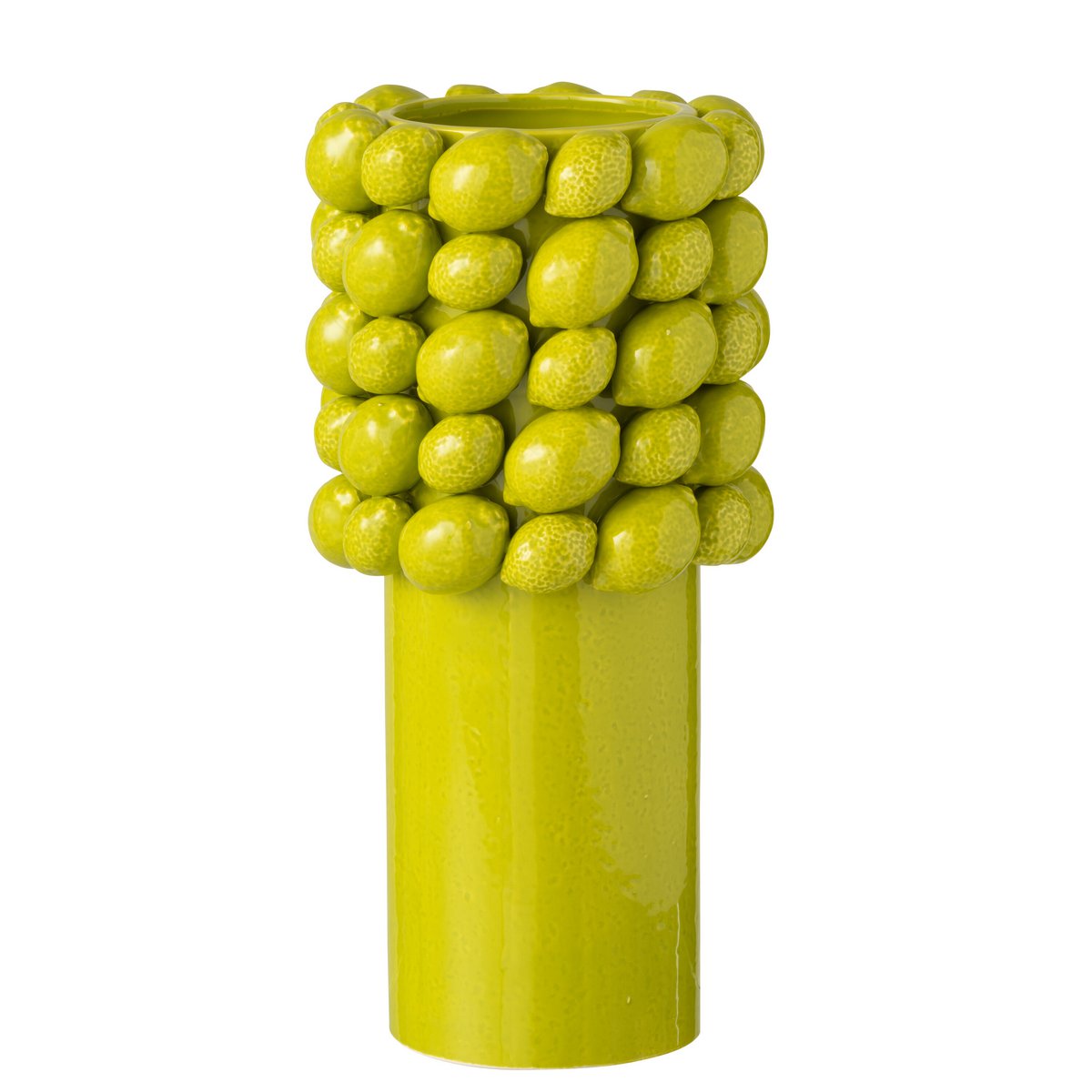 J -Line Vase Lime - Keramik - grün - groß - 34,5 cm hoch