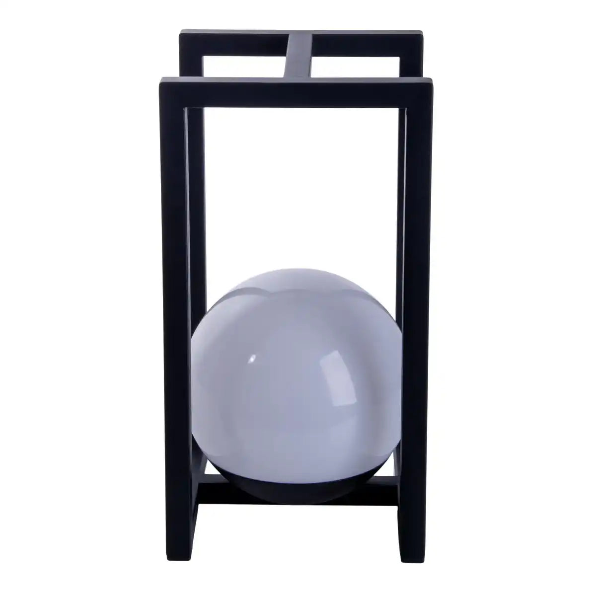 LED Dekoleuchte KALI für Balkon und Terrasse, Deko Tischlampe aus Metall und Kunststoff in Schwarz, fest verbaute LEDs, 30 x 16 x16 cm