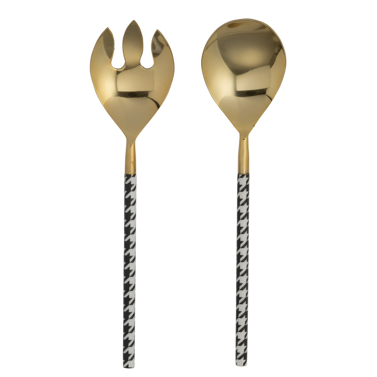 J-Line Salade Tick Pied-de-Poulle Edelstahl Gold gefärbt