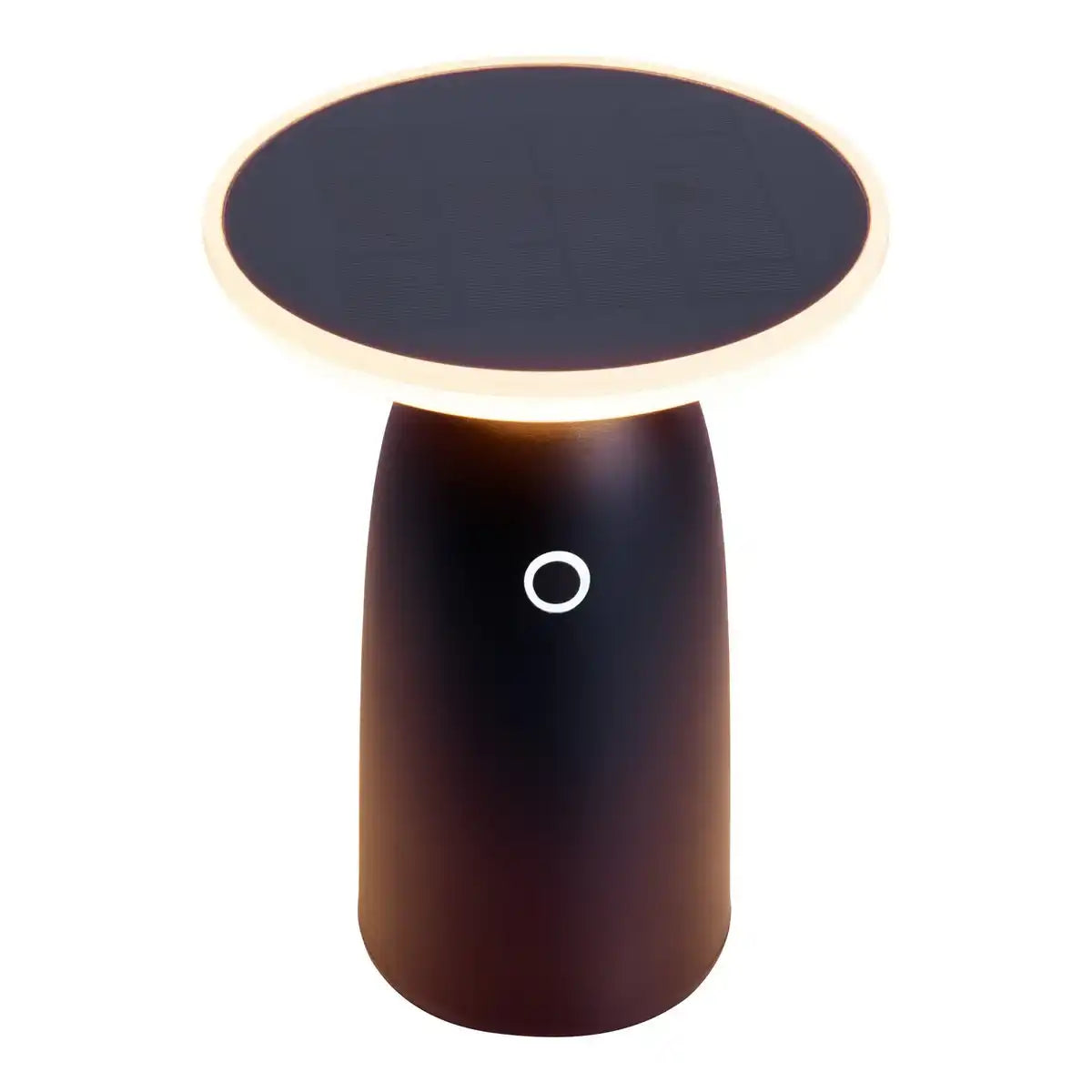 LED Solarleuchte "Ada" schwarz für Außen, LED Tischlampe aus Metall und Kunststoff 22,5 x 16 cm