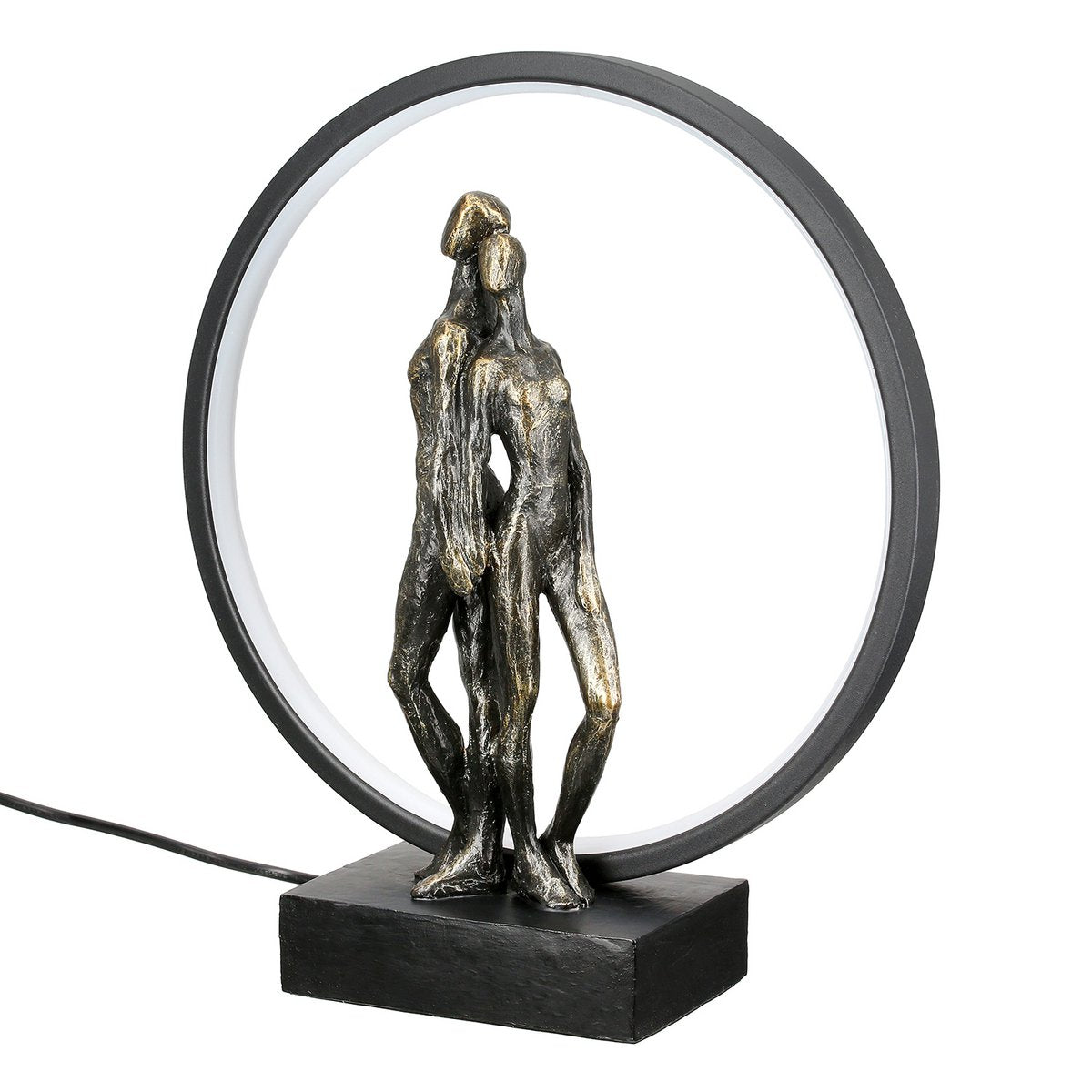 Tischleuchte (LED) rund Herzleuchten, H.33 cm