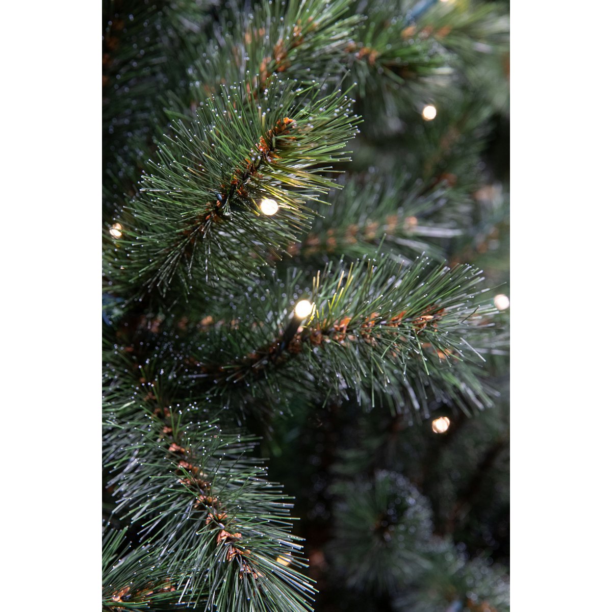Künstlicher Weihnachtsbaum aus Jute mit LED-Beleuchtung – H60 x Ø46 cm – Grün