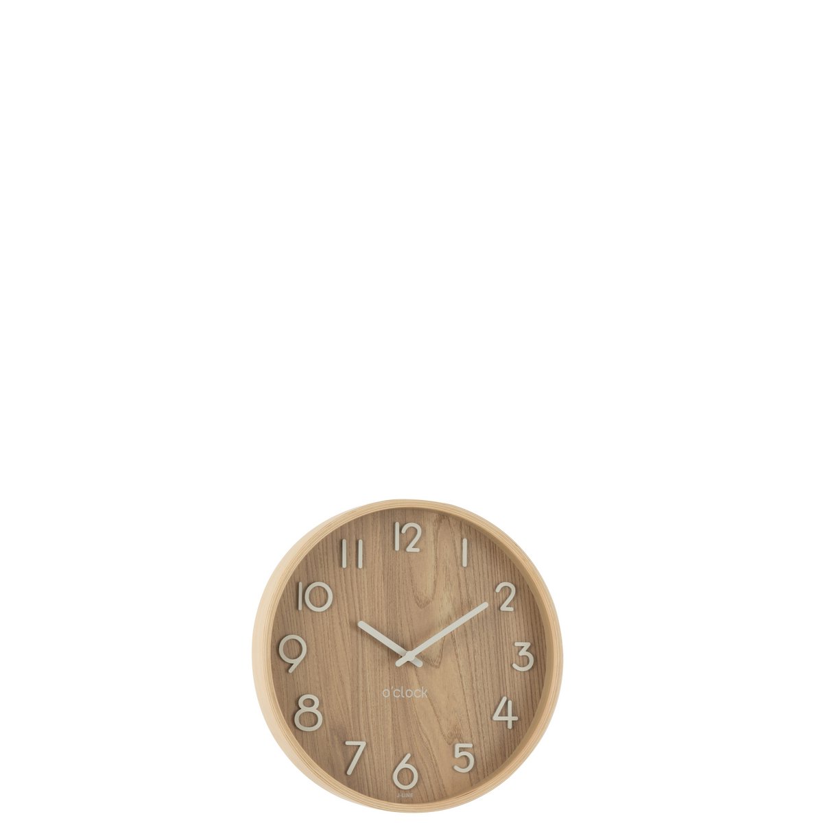 J-Line Wanduhr Sperrholz/MDF Natur Klein