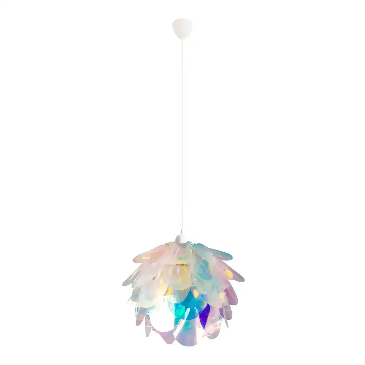 Pendelleuchte "FORA" aus Metall und irisierendem Kunststoff, E27-Fassung, Beleuchtung für Wohnzimmer, Esszimmer und Büro, Ø40 cm