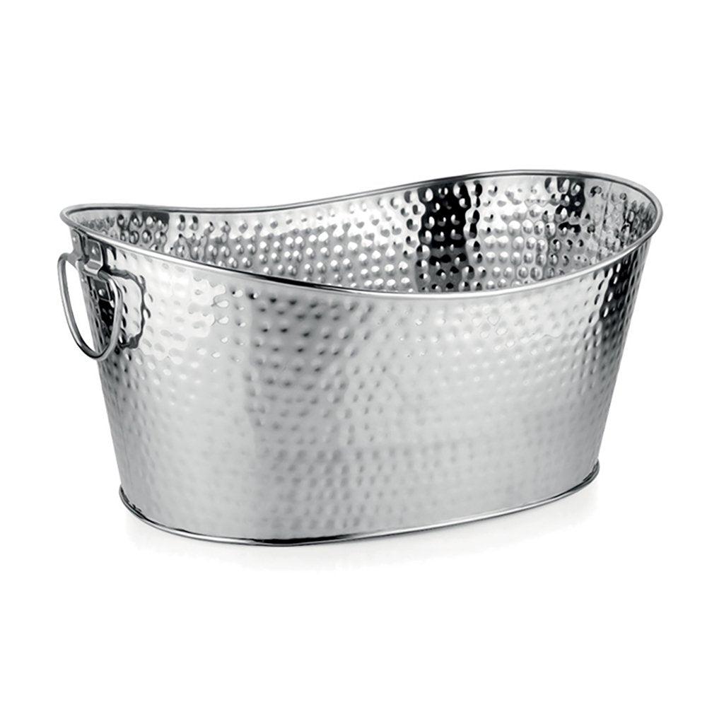SEAU A CHAMPAGNER ARGENT MARTELE 49X35X23,5CM