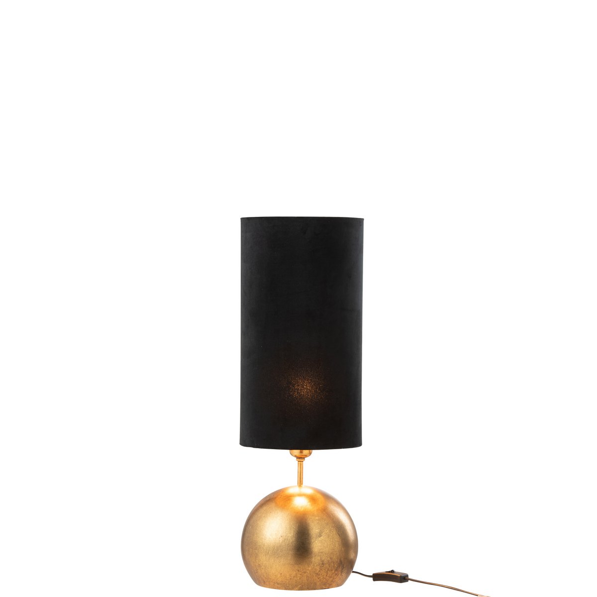 J-Line Lampe Ball Eisen/Samtgold/Schwarz