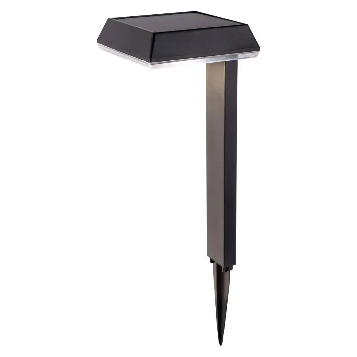 Solar-Dekoerdspieß "SIGI", 79 cm hoch, Kunststoff, schwarz, integrierte LEDs, warmweiß