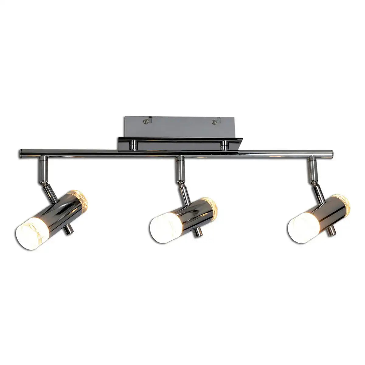 LED Deckenleuchte "GARDA" 46 cm lang, mit integrierten LEDs, aus chromfarbenem Metall und Acryl