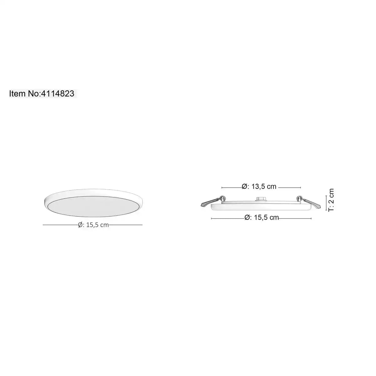 LED Einbauleuchte "SULA" IP66 d: 15,5cm dimmbar