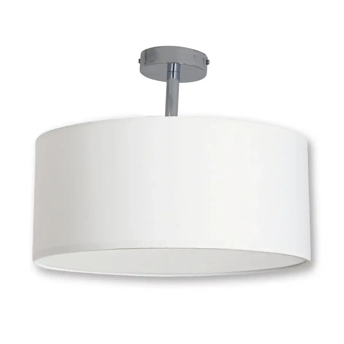Textildeckenleuchte "NEW YORK", klassische Deckenlampe mit Textilschirm in Weiß, E27-Fassung, 40 cm Durchmesser, geeignet für den gesamten Wohnbereich