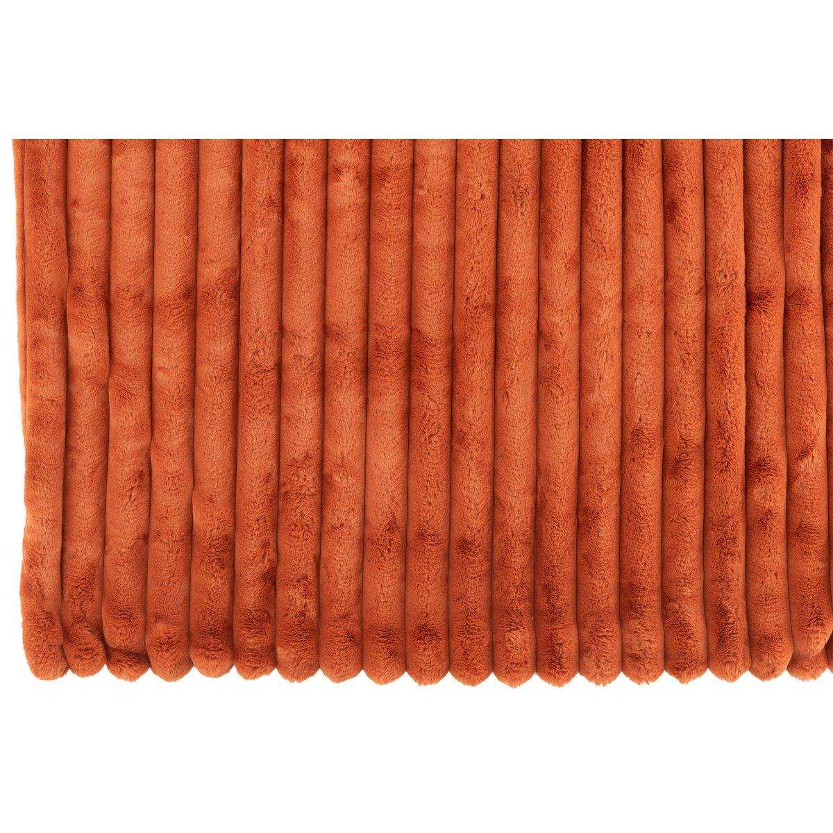 J-Line Plaid Large Cord – Polyester – Roest – 180 x 130 cm