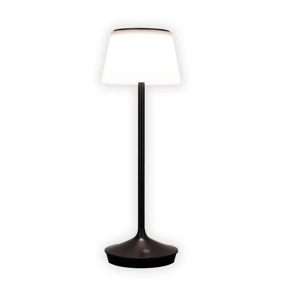 LED Leuchte "EMMI" für Außen und Innen, Tischlampe aus Metall und Kunststoff , mit fest verbauten LEDs, LED Tischlampe für Balkon, Terrasse, Garten, Wohnzimmer, Wintergarten, ca. 38 cm hoch