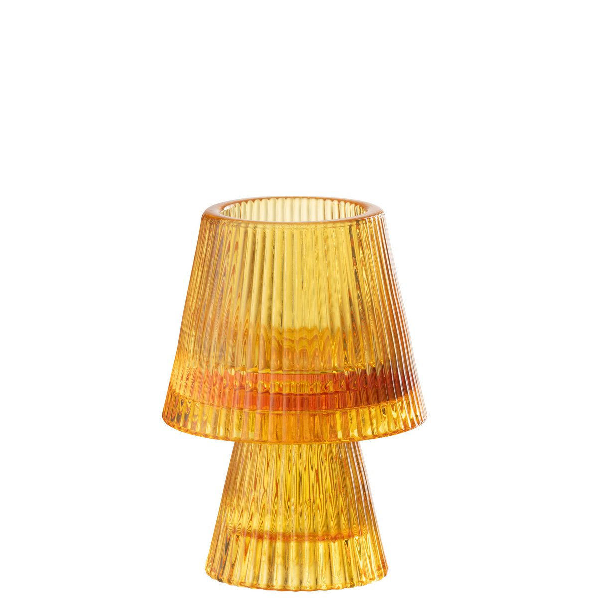 J-Line Teelichthalter Hutglas Orange