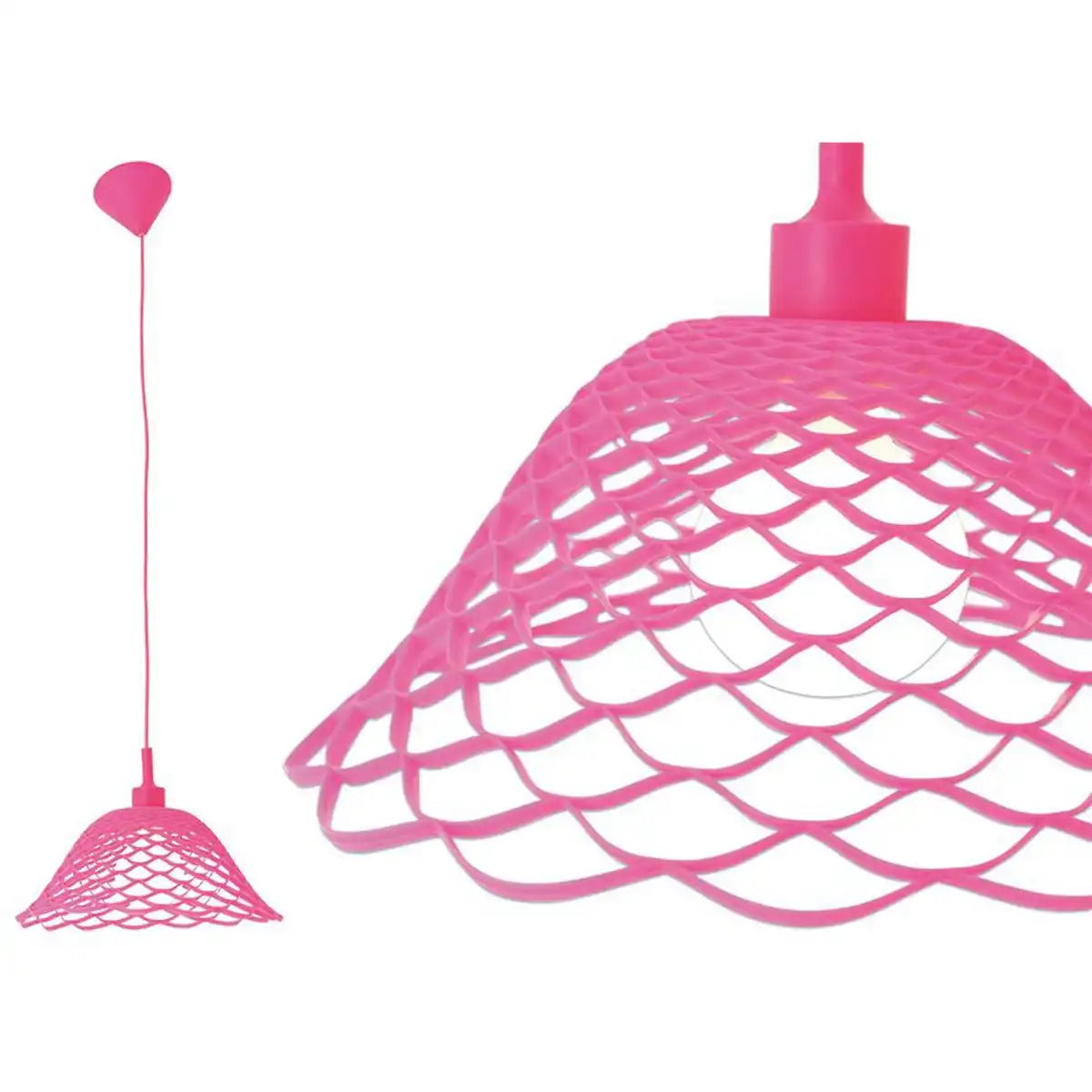 Silikon-Pendelleuchte "Cera" in pink