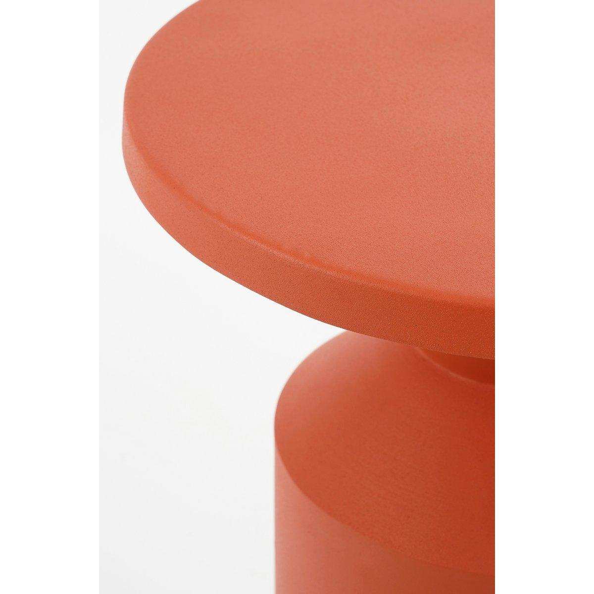 Feroza -Seitentisch - H51 x Ø30 cm - Metall - Orange - HomeDesign Knaus