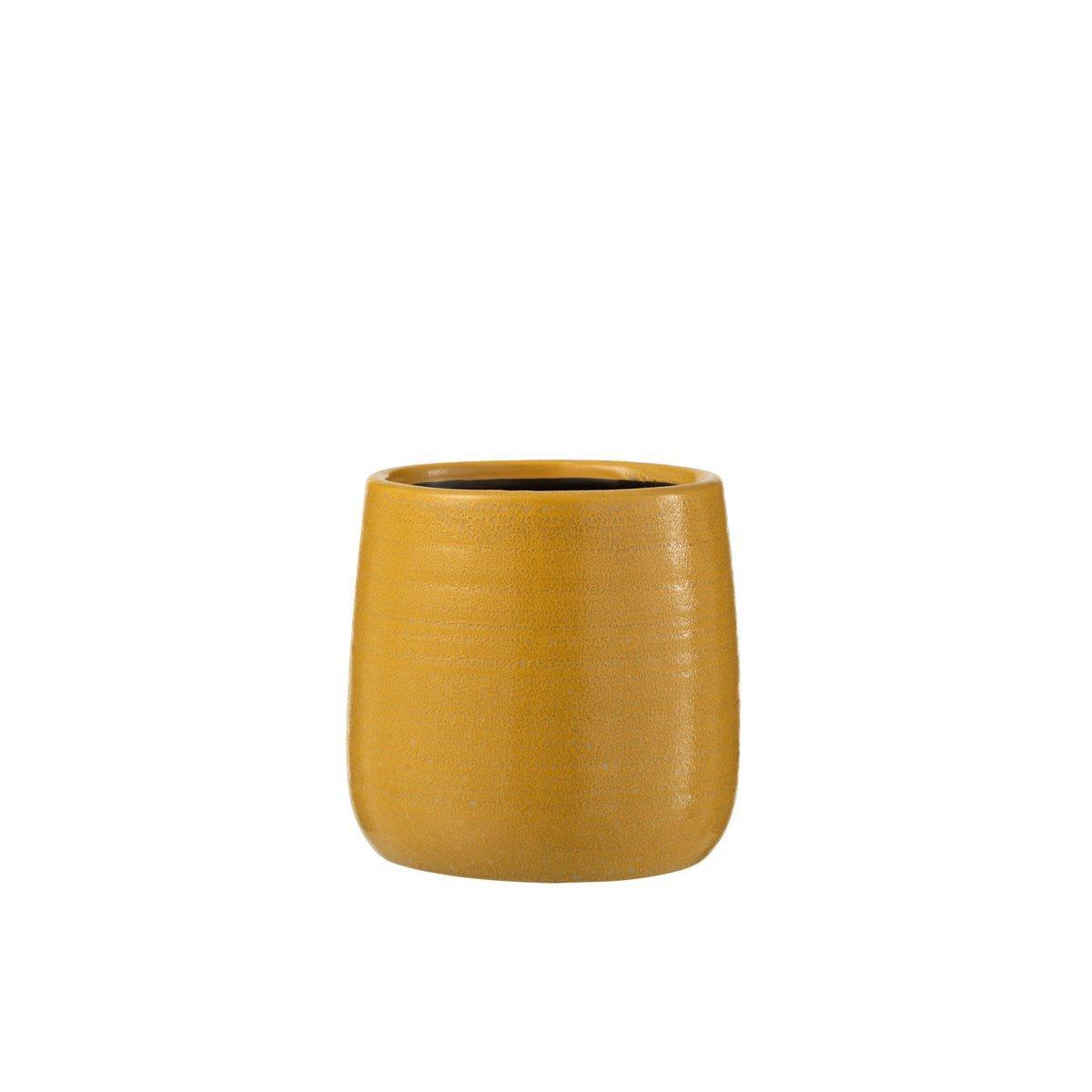 J-Line Blumentopf Plain – Keramik – Ocker – mittel – Ø 14,50 cm