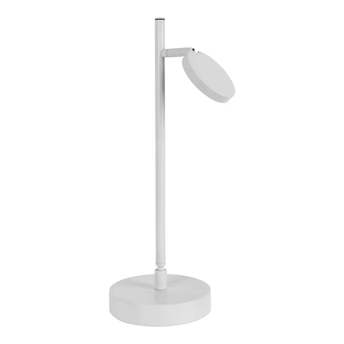LED Akku-Tischleuchte "LUPA", 45 cm hoch, aus lackiertem Aluminium (weiß) und weißem Kunststoff, LED integriert, dimmbar, Touch-Sensor.