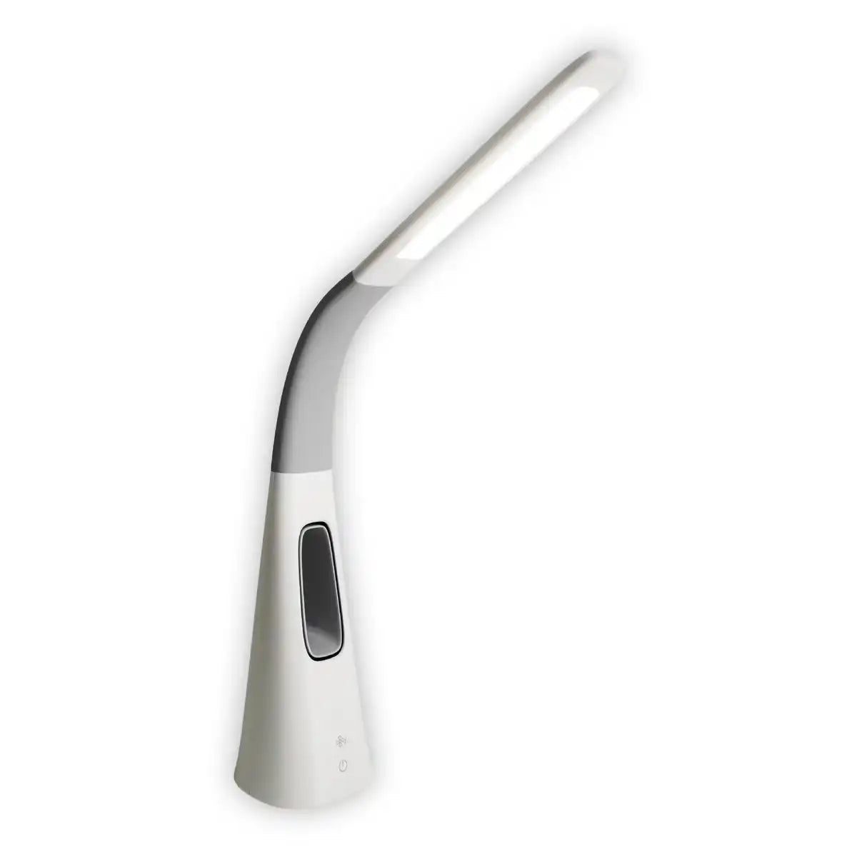 LED-Tischleuchte "VENTU" mit Ventilator, mit Touch, dimmbar, aus weißem Kunststoff, fest verbaute LEDs, 40 cm hoch