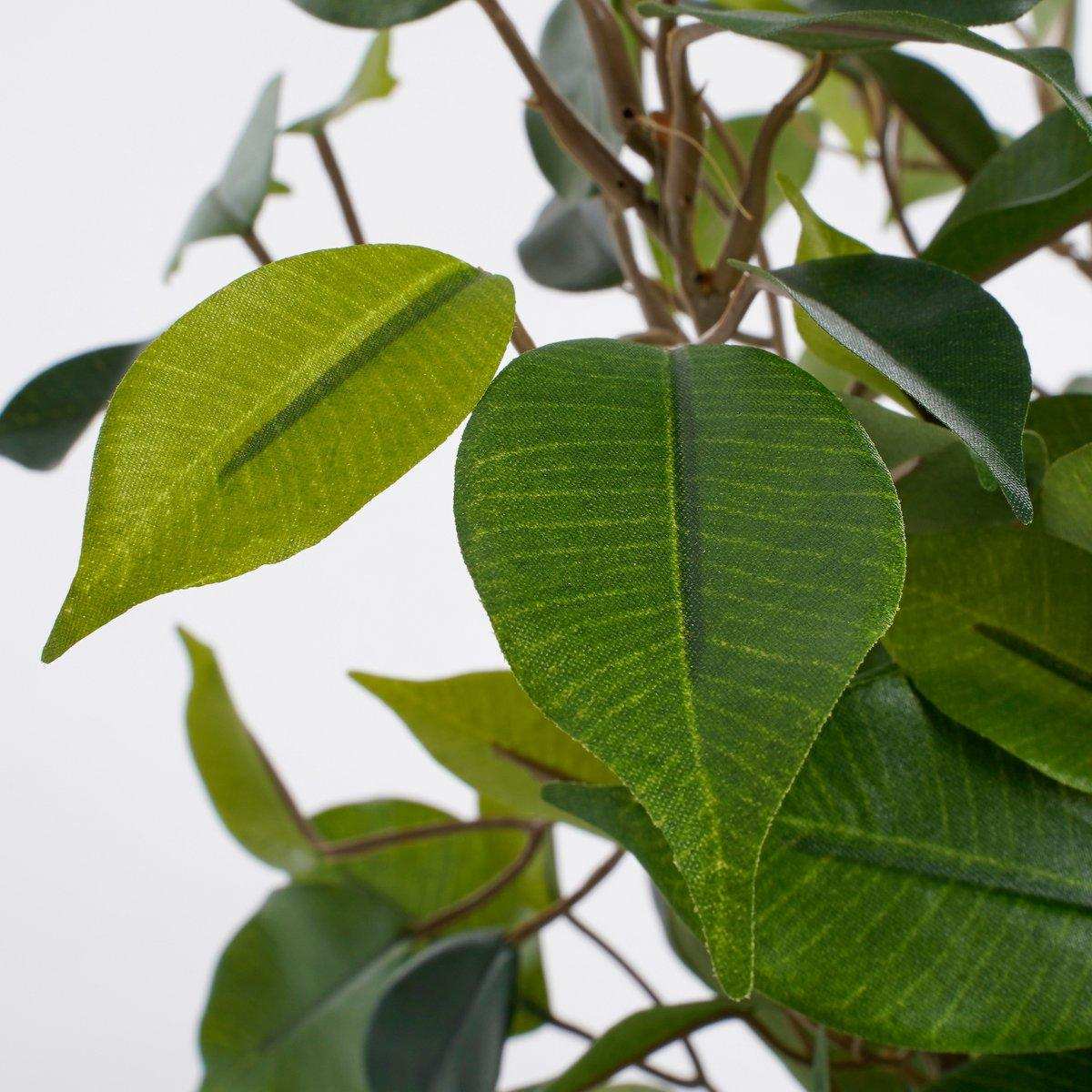 Ficus Natasja Künstliche Pflanze im Stan-Blumentopf – H40 x Ø30 cm – Grün - HomeDesign Knaus