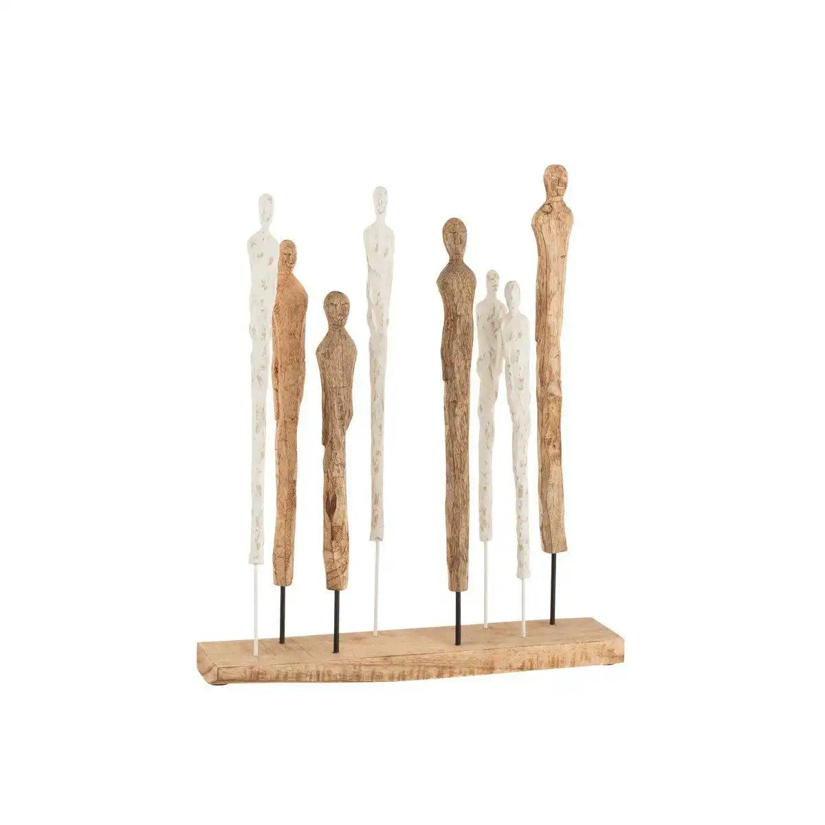 Figuren 8 dünnes Mangoholz Aluminium weiß/natürlich Skulptur - HomeDesign Knaus
