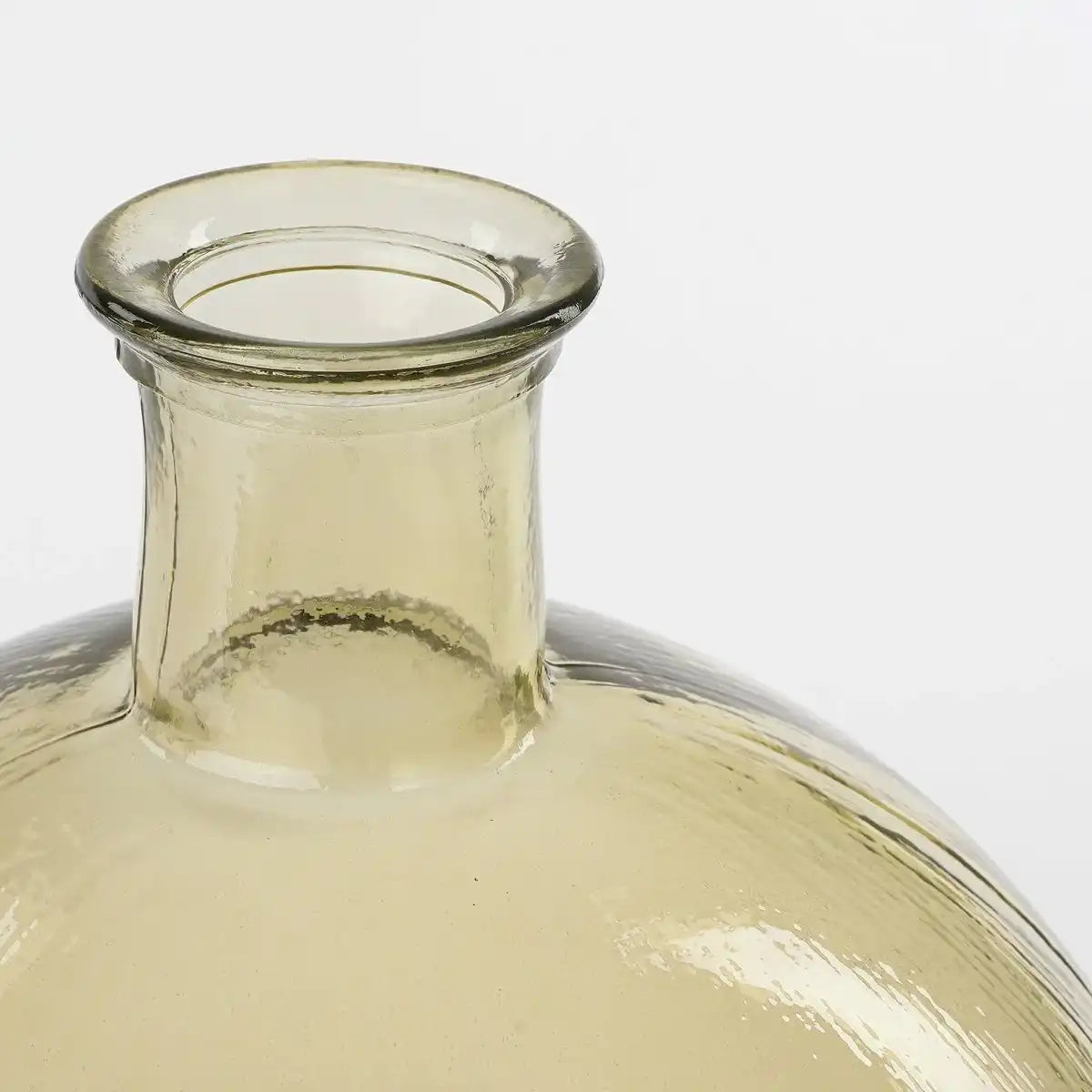 Firenza Flaschenvase – H42 x Ø34 cm – Recyceltes Glas – Hellbraun - HomeDesign Knaus