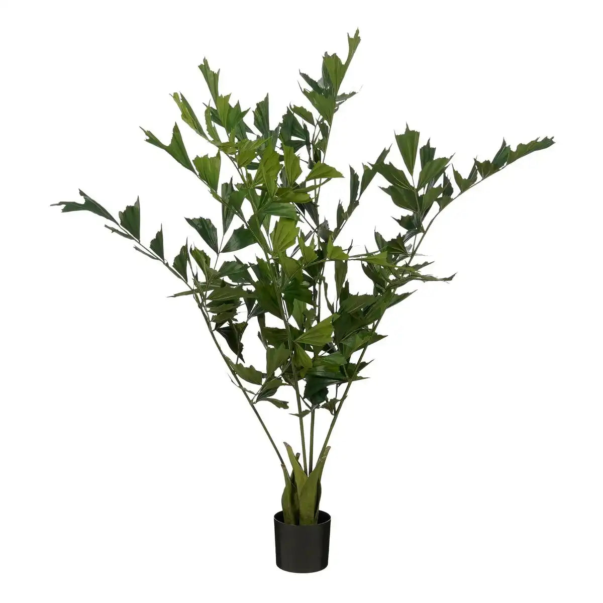 Fischschwanzpalmenkunstpflanze im Topf - H150 x Ø100 cm - grün - HomeDesign Knaus