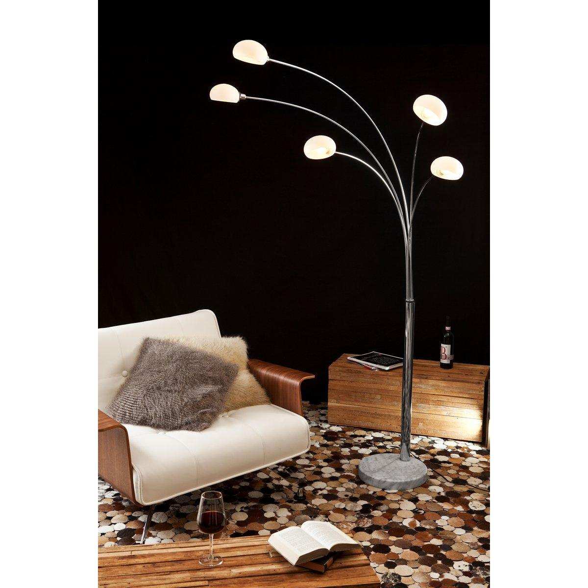 Five Fingers 210 cm weiß Glas, Marmor - HomeDesign Knaus