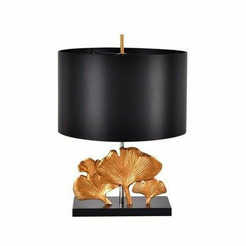 Flora Tischlampe Schwarz Gold Tischlampe - HomeDesign Knaus