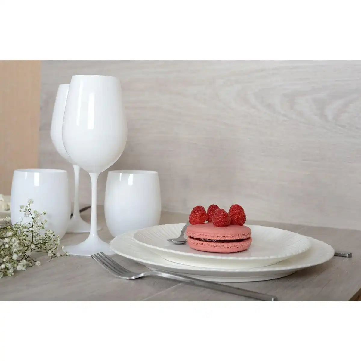 Flora White Dessert Platte 21.3x21.3x2cm - HomeDesign Knaus