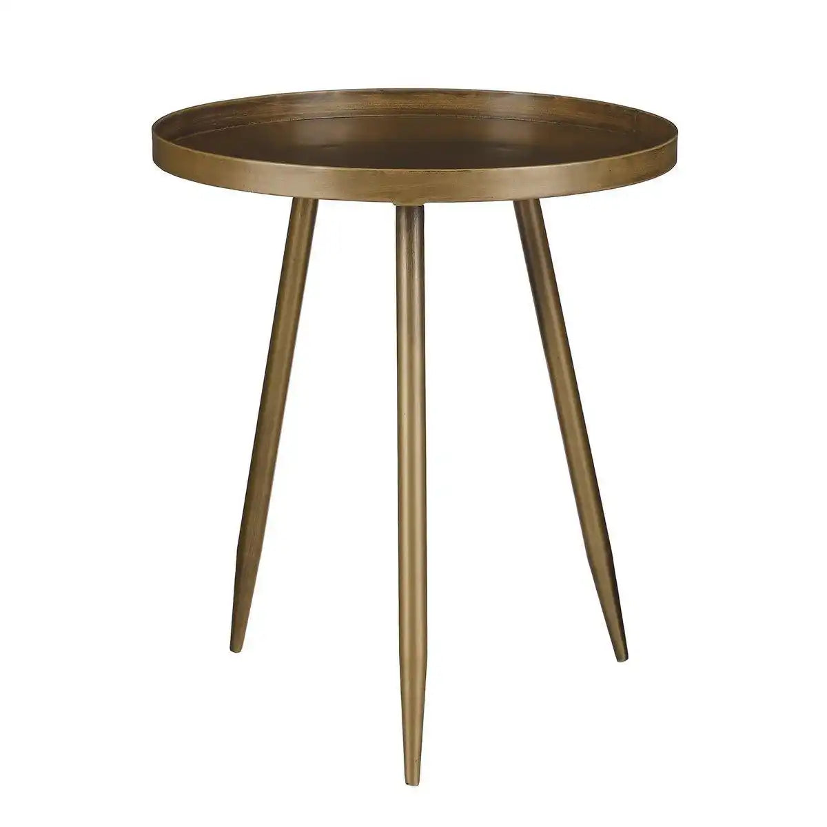 Flores Beistelltisch – H48 x Ø42 cm – Metall – Bronze - HomeDesign Knaus