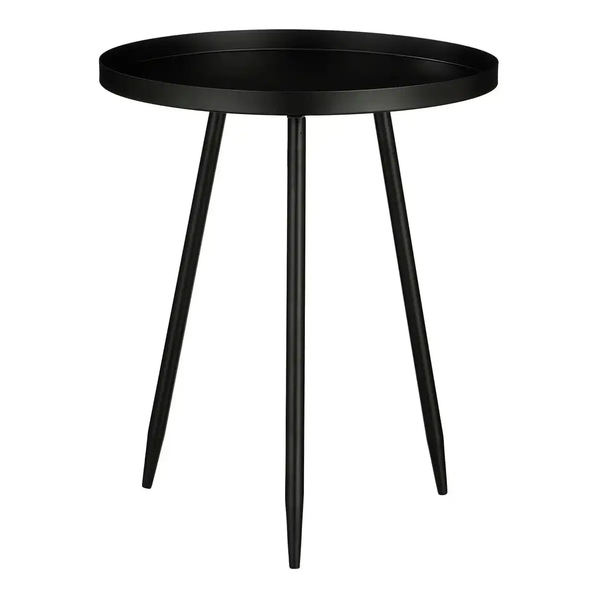 Flores Beistelltisch – H49 x Ø42 cm – Metall – Schwarz - HomeDesign Knaus