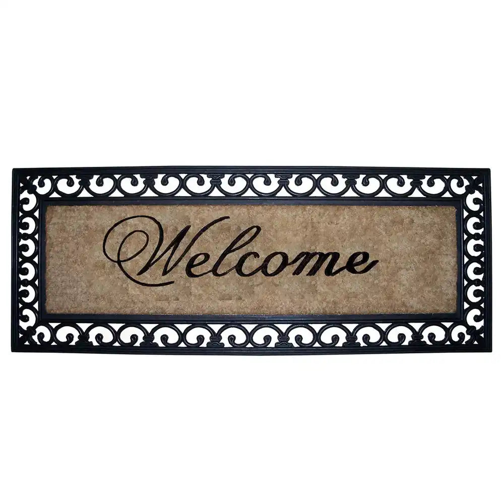 Fußmatte „Welcome“ – Schwarz, 120 × 45 cm - HomeDesign Knaus