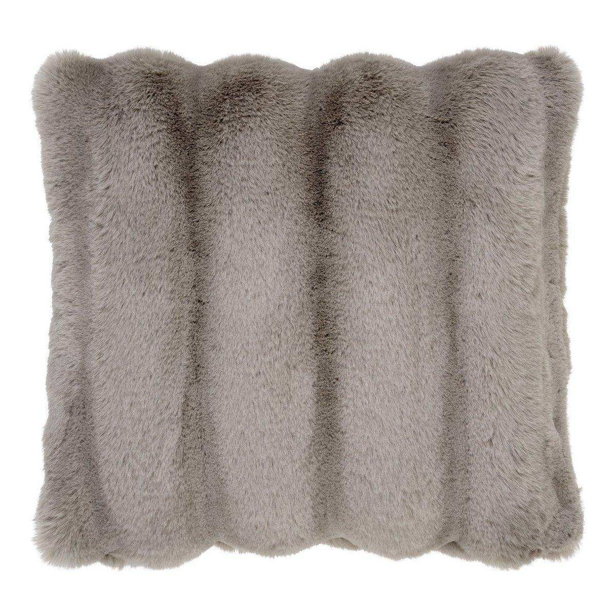 Galena Cushion - Kissen, Kunstfell, beige, 45x45 cm - HomeDesign Knaus