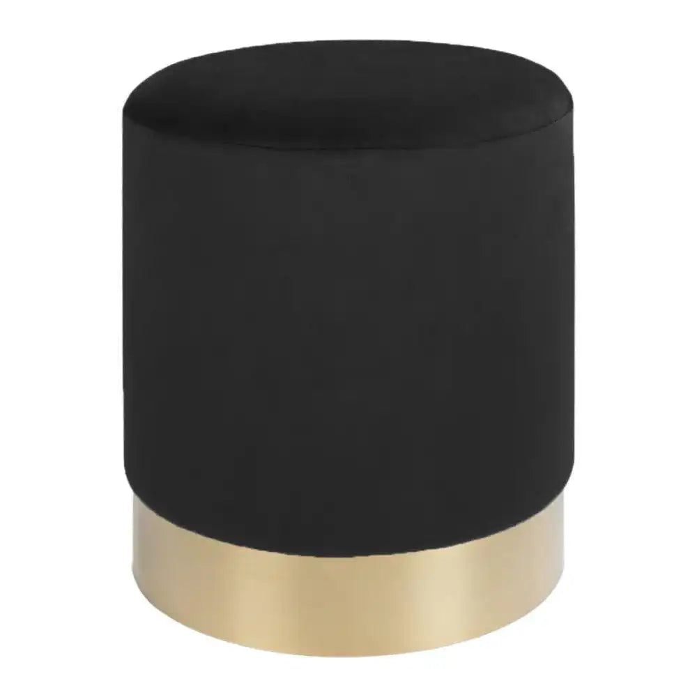 Gamby Pouf - Messing/Schwarz, - HomeDesign Knaus