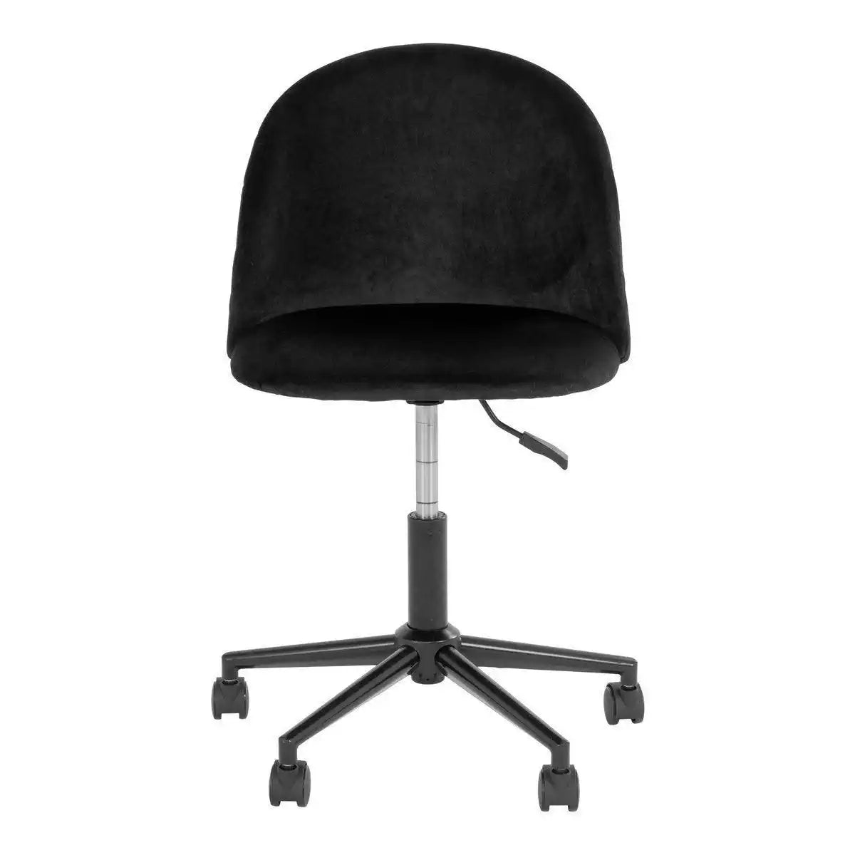 Geneve Bürostuhl – Bürostuhl aus Samt, schwarz mit schwarzen Beinen, HN1207 - HomeDesign Knaus