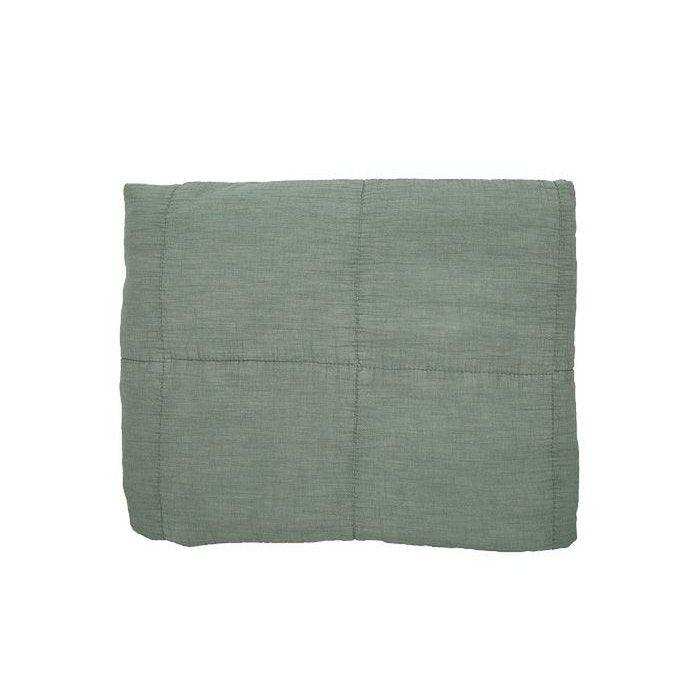 Gesteppte Baumwolldecke Charlotte altgrün 130x170 - HomeDesign Knaus