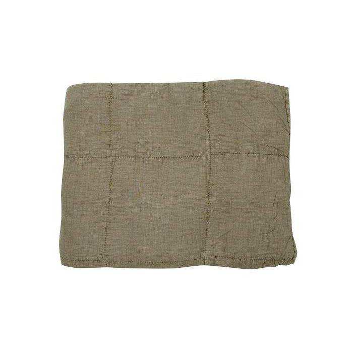 Gesteppte Baumwolldecke Charlotte olivgrau 130x170 - HomeDesign Knaus