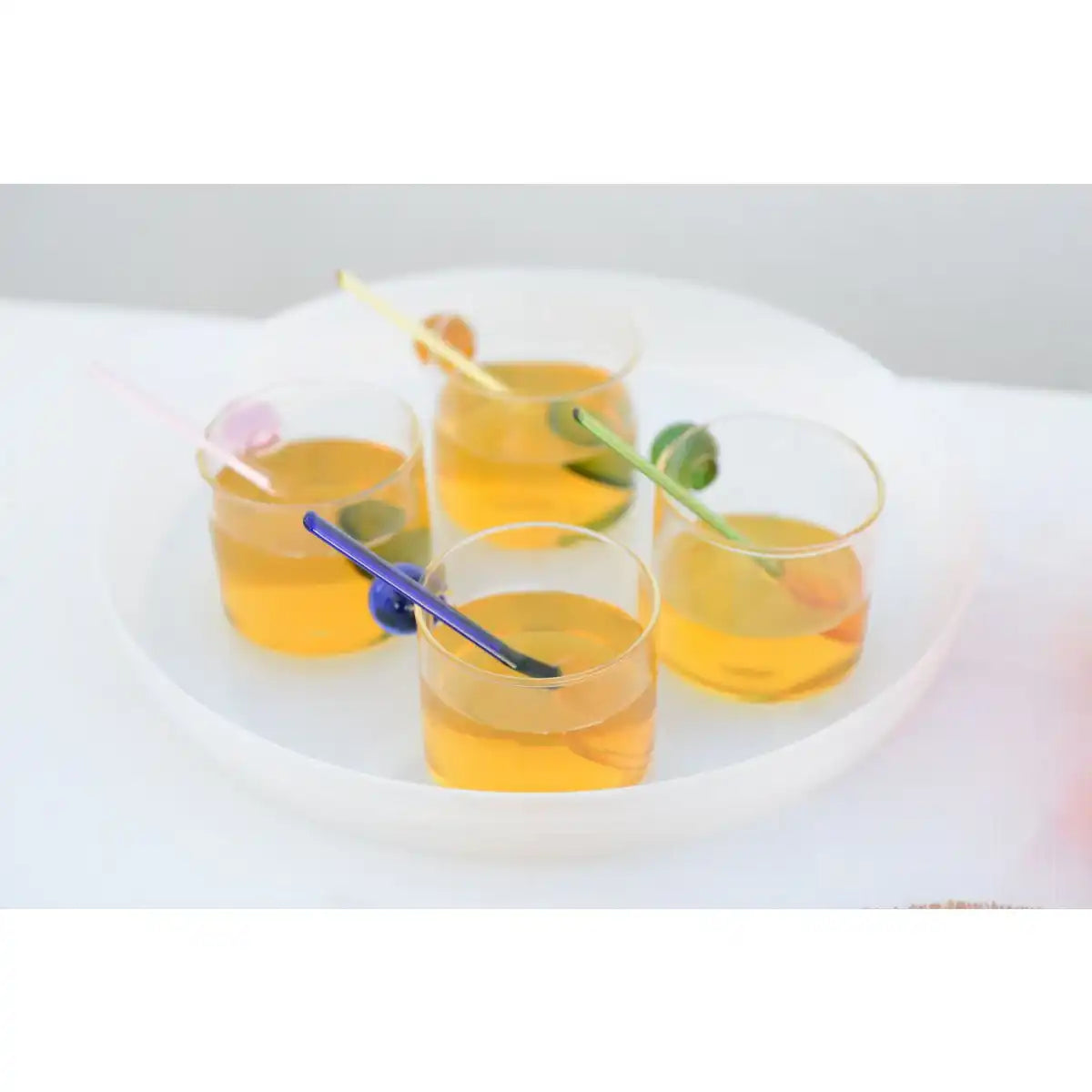 Glasbecher mit farbig 350 ml Kugelgriff - viel 4 - HomeDesign Knaus