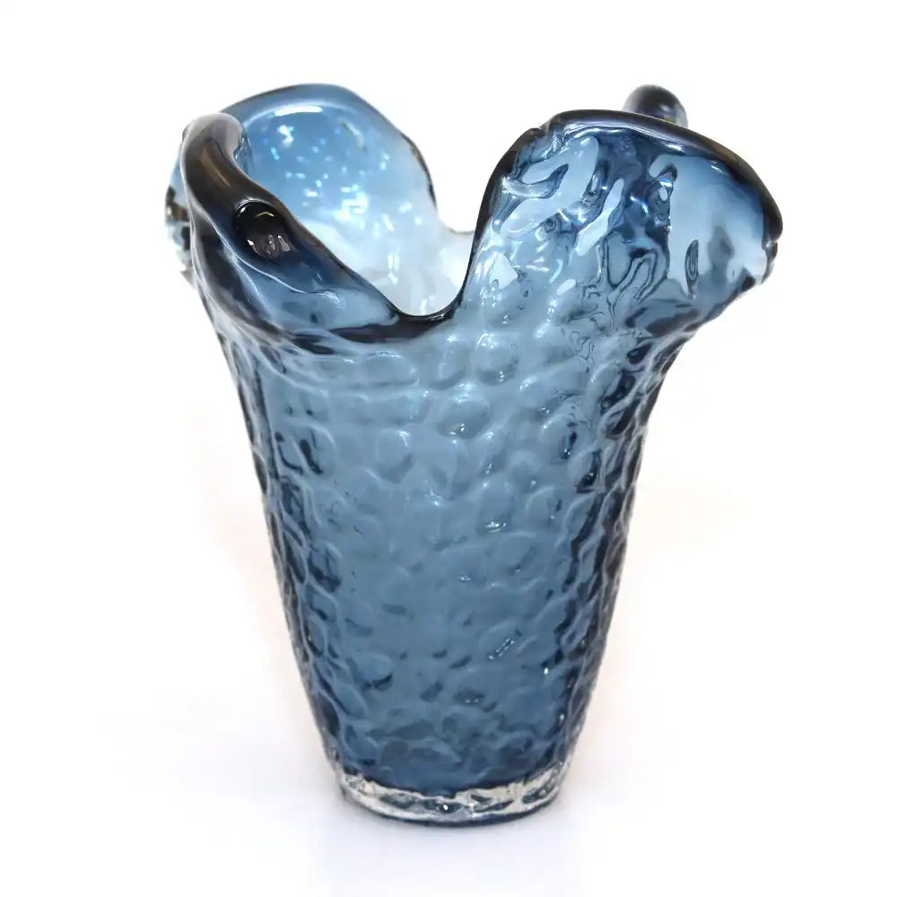 Glasblau -Vase 22x22x22cm - HomeDesign Knaus