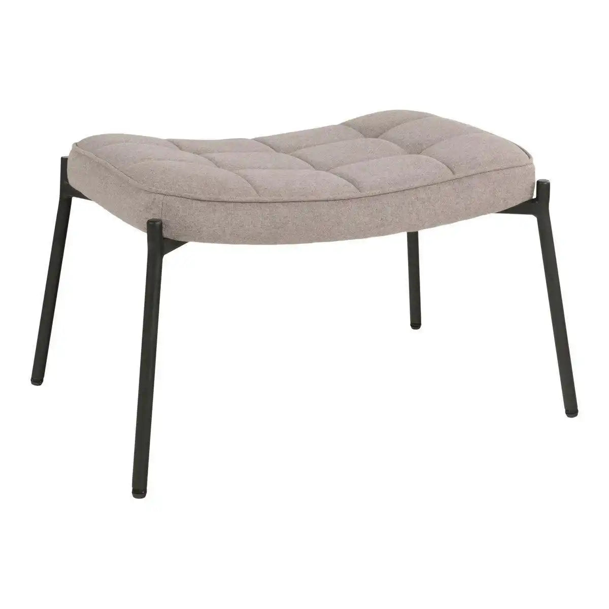 Glasgow Fußstütze – Fußstütze, Stein mit schwarzen Beinen, HN1231 - HomeDesign Knaus
