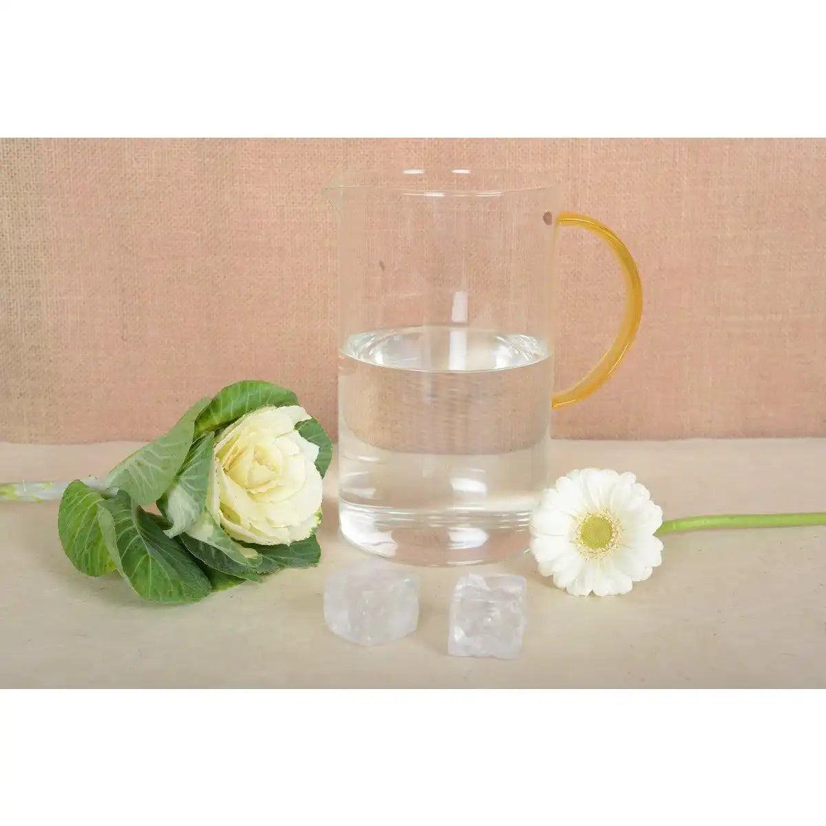 Glaskrug mit gelber Griff 1,5 l - HomeDesign Knaus