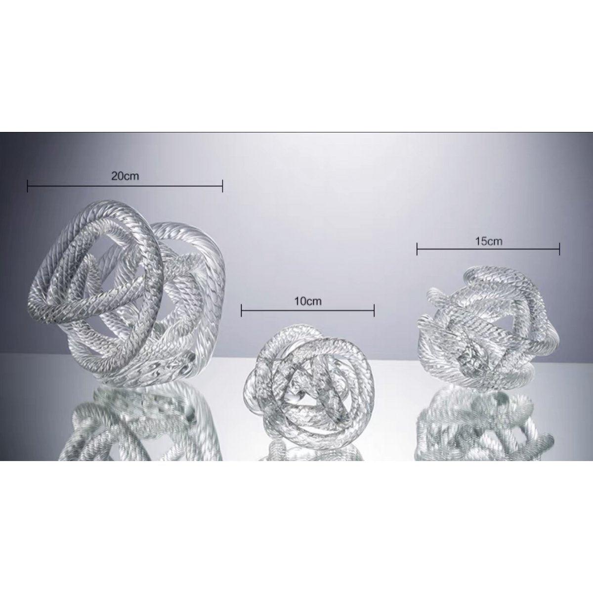 Glasskulptur Dekoration geknotete Figur 10 cm - HomeDesign Knaus