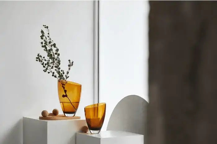 Glasvase Buled Blumenvase Bernstein Premiumglas 9 mm - HomeDesign Knaus