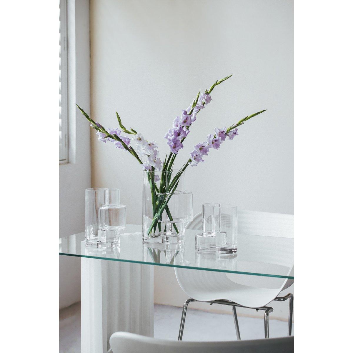 Glasvase innovativem Design Blumenvase Touch FUSION Klarglas - HomeDesign Knaus