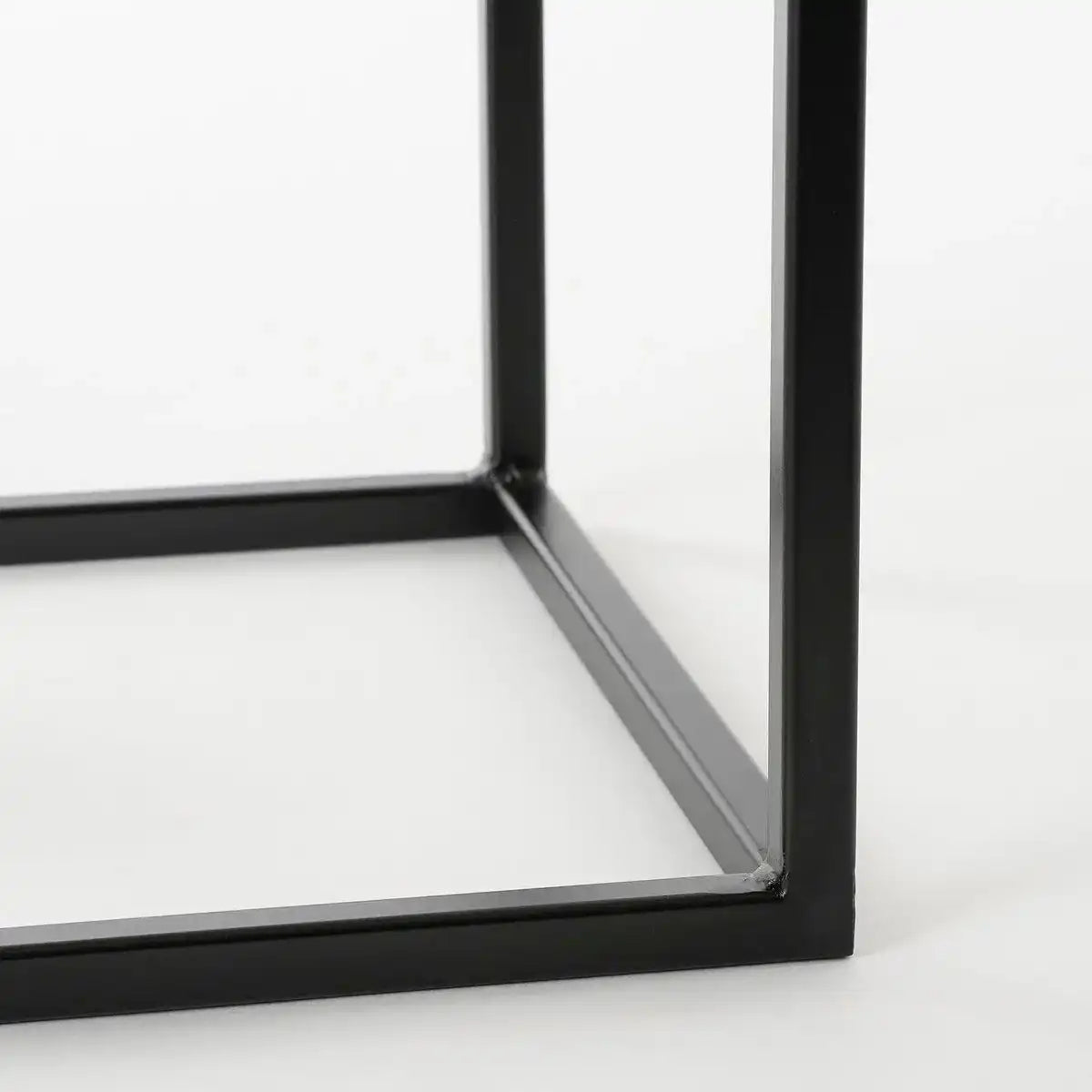 Goa Beistelltisch – 2er-Set – L28 x B28 x H120 cm – Metall – Schwarz - HomeDesign Knaus