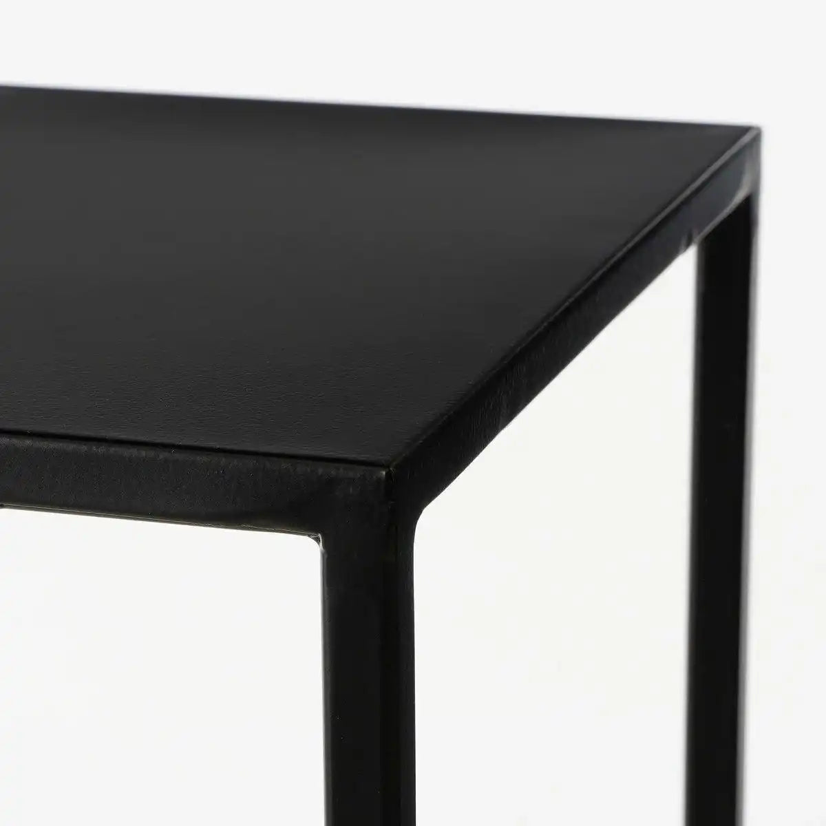 Goa Beistelltisch – 2er-Set – L28 x B28 x H120 cm – Metall – Schwarz - HomeDesign Knaus