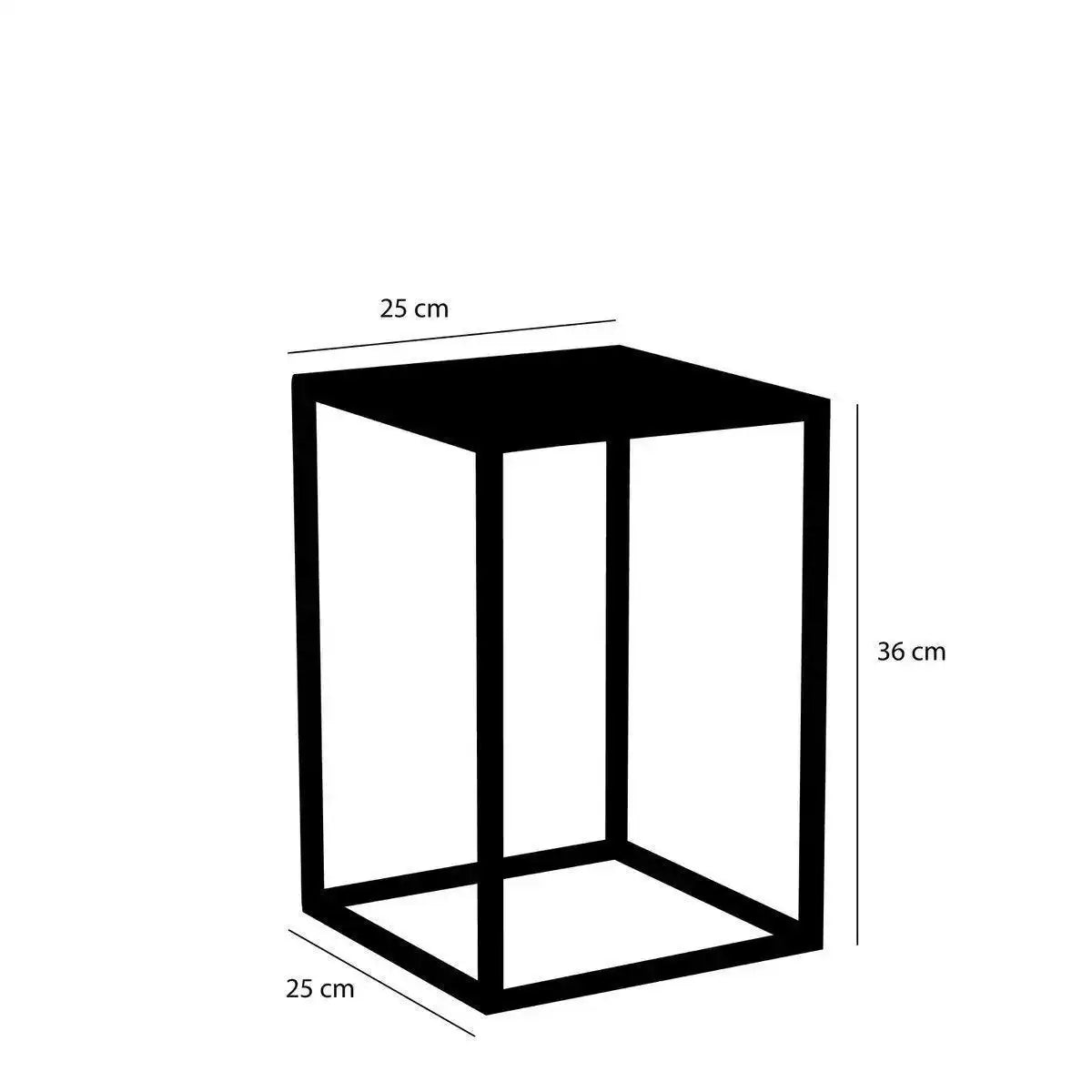 Goa Beistelltisch – 2er-Set – L30 x B30 x H42 cm – Metall – Schwarz - HomeDesign Knaus