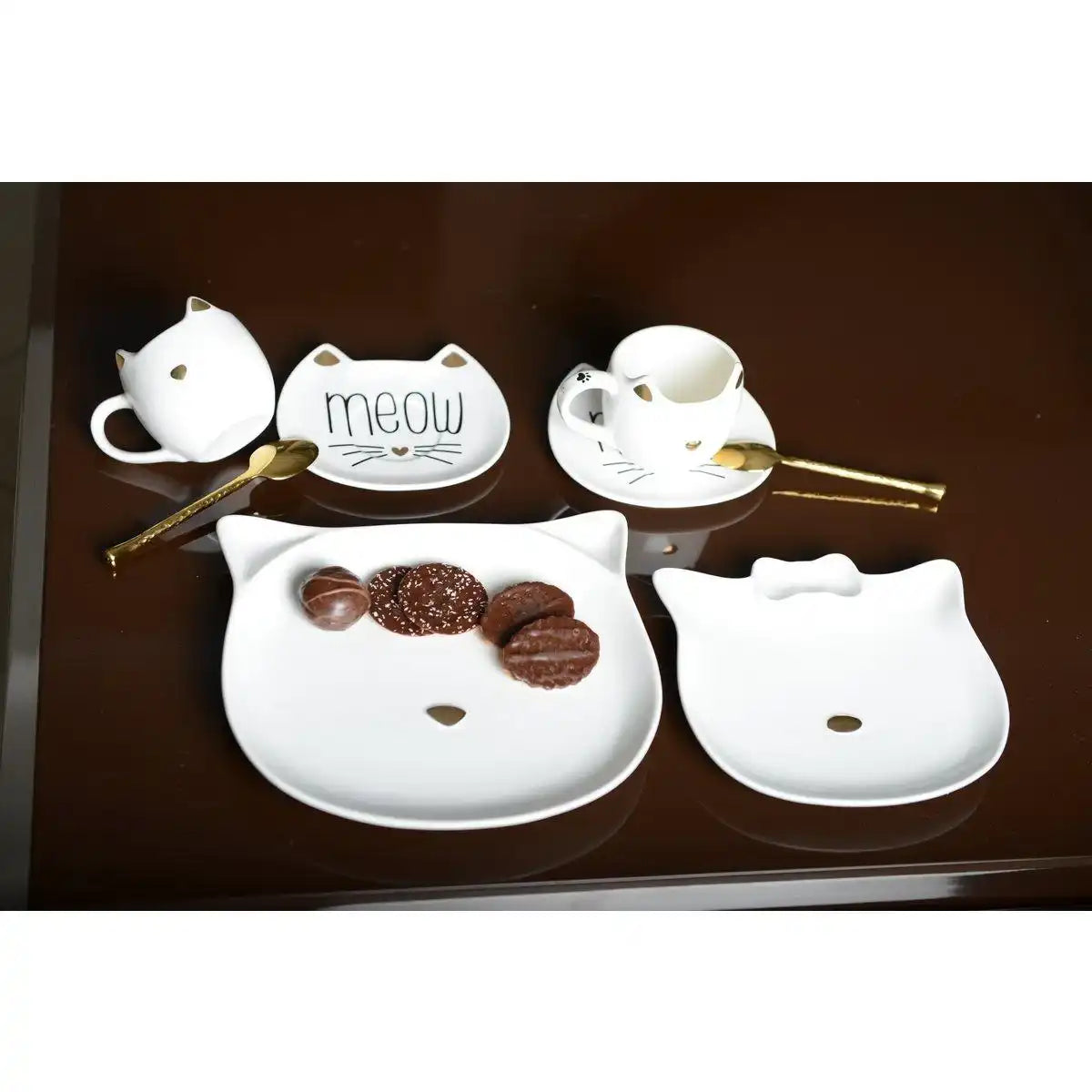 GOLD NASE CAT DESSERT TELLER - HomeDesign Knaus