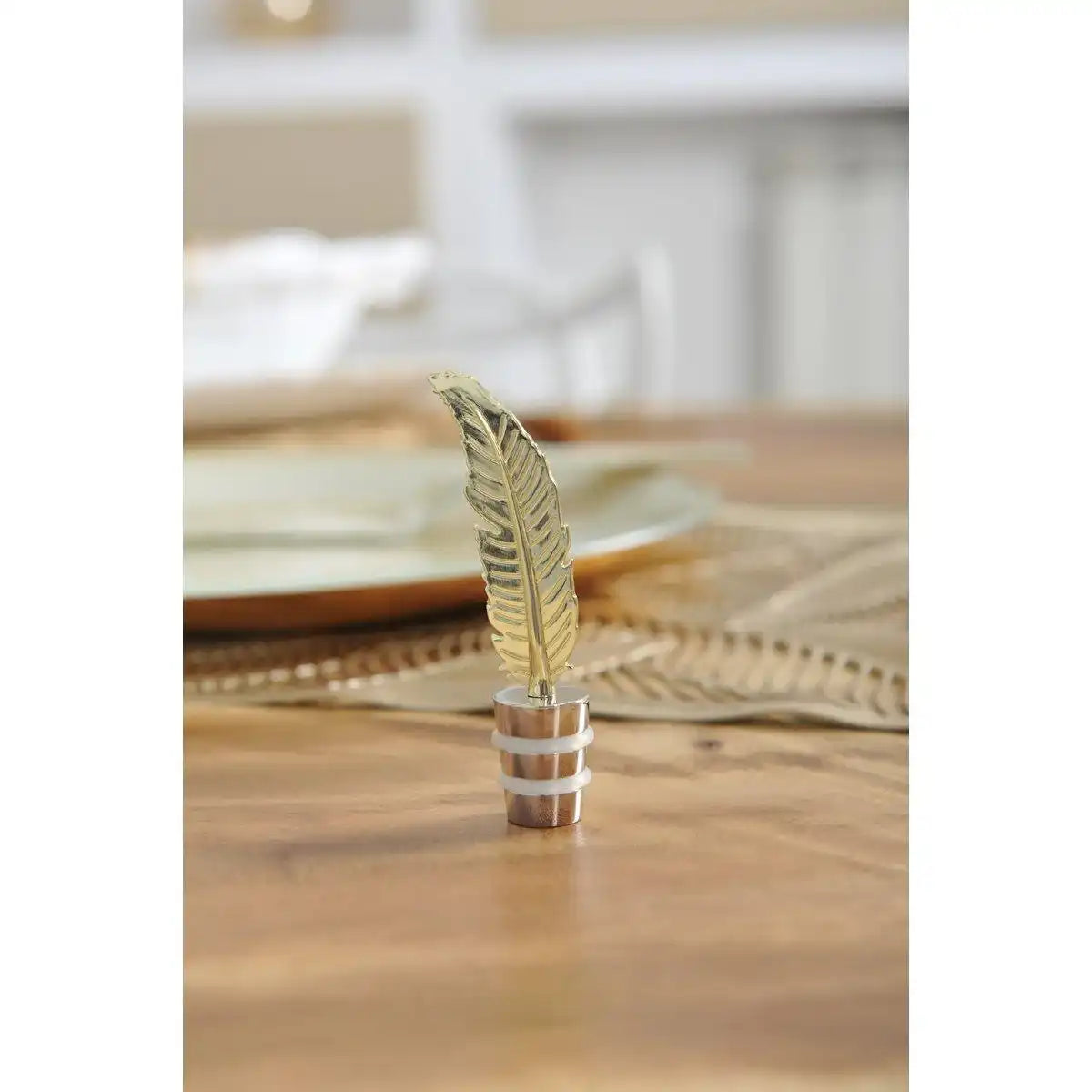 GOLDENE FEDERFLASCHENKAPPE - HomeDesign Knaus